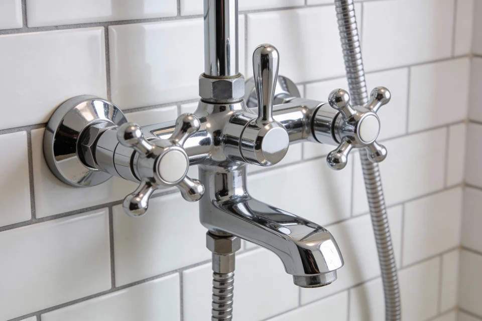 baignoire rétro dans une salle de bain moderne